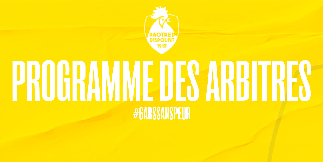 PROGRAMME DE NOS ARBITRES